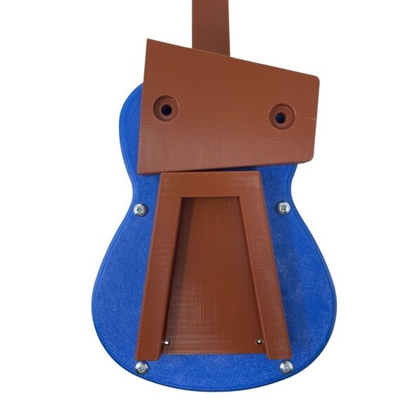 Classical Guitar Birdhouse Bright Blue Brown with Removable Back Unique 3D Print - Picture 12 of 12